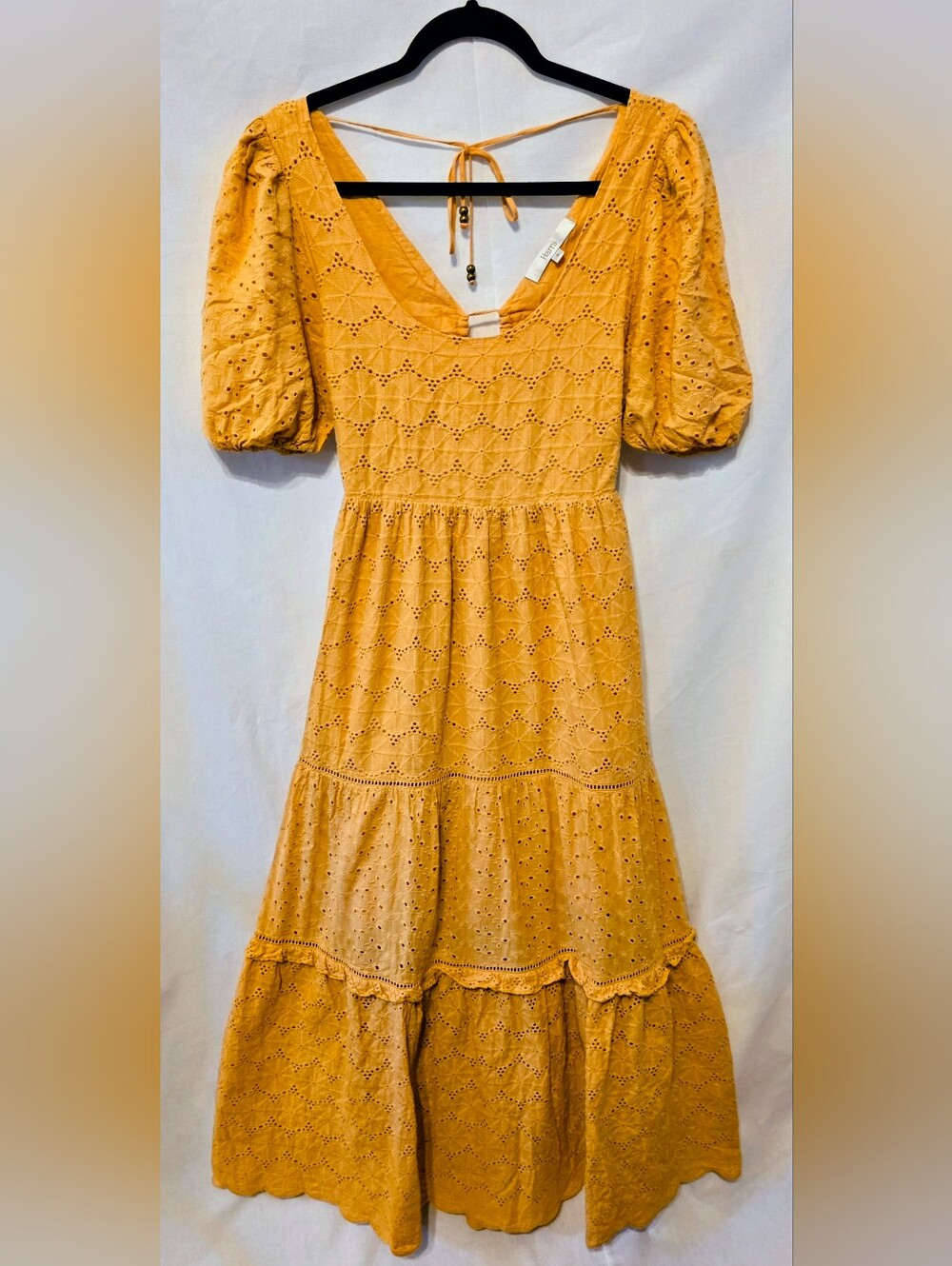 Free People Harni Mae Peasant Eyelet Flowy Dress